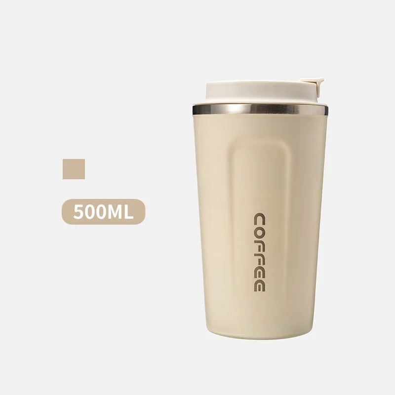 Hot Sale 380 & 510ml 304 Stainless Steel Thermo Cup Travel Coffee Mug with  Lid Car Water Bottle Vacuum Flasks Thermocup for Gift