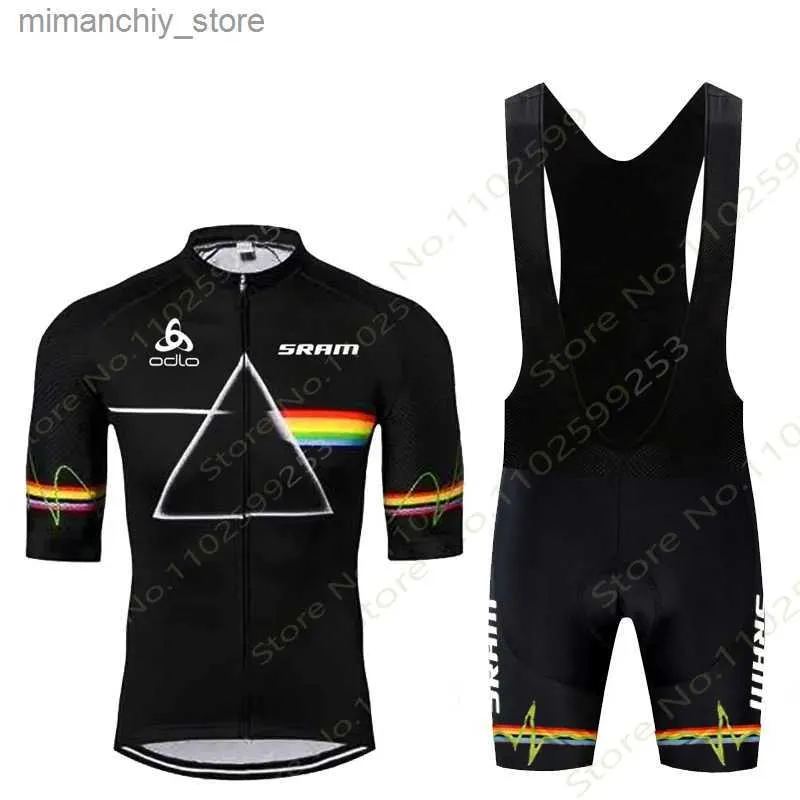 Cycling Jersey Sets 2023 Cycling Jersey Set Road Bike Equipment Men's Cycling Shirt Clothing Shorts Men Downhill Quick Dry Clothes Aerobic Q231107