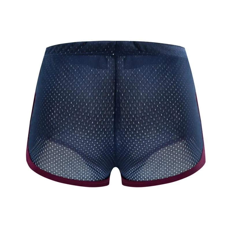 Sous-pants Boxer sous-vêtements Hournwood Briefes Mesh Mesh Sexy Boxershorts Transparent basse taille gay grande taille Breathable Pantesunderpant