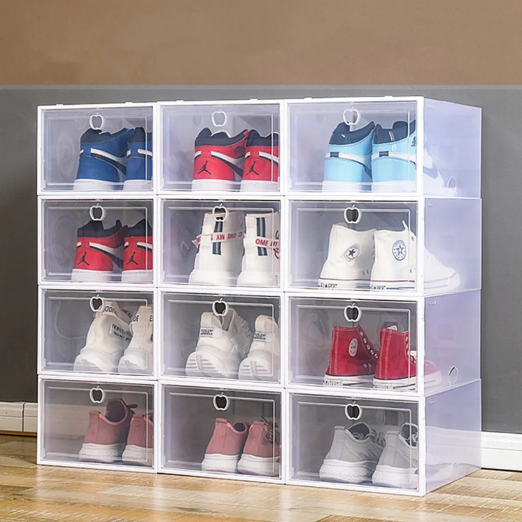 Caja De Zapatos Transparente Organizadores De Estantes Para Zapatos Caja De  Almacenamiento A Prueba De Polvo Plegable Engrosada Gabinete Combinado  Apilable Botas Saleankle 36 * 29 * 19 CM De 8,8 €