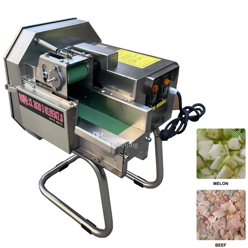 150-300kg /s Sebze Kesici Makinesi Elektrik Dilimleyici Lahana Biber Patates Soğan Dilim Strip Zar Kesme Makinesi