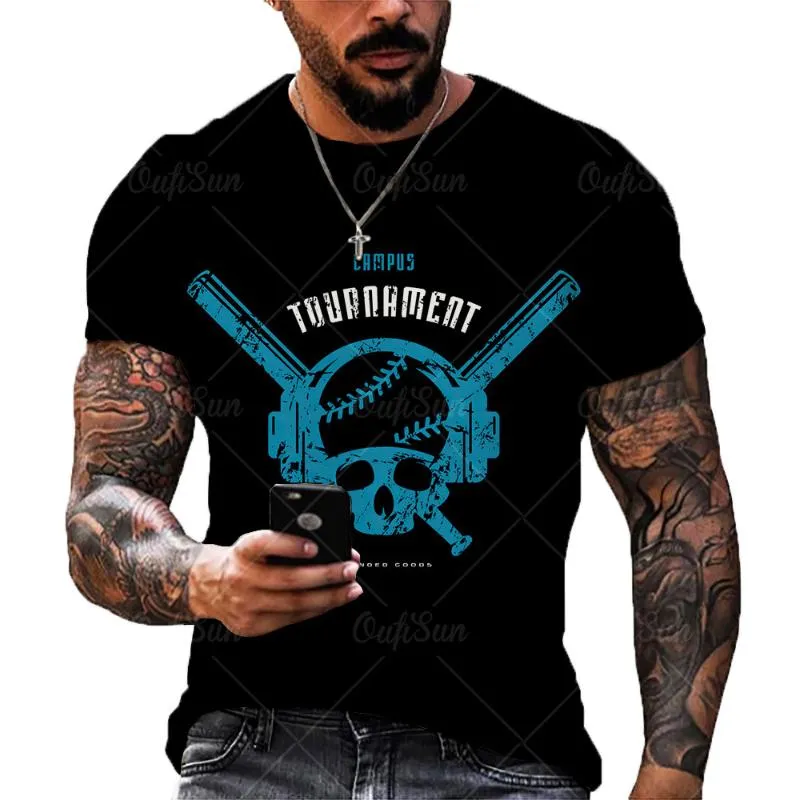 Heren t shirts zomer big aanbieding 3D printing t-shirt mode ronde nek shorts casual lange mouw shirt horror gotische trend pullover