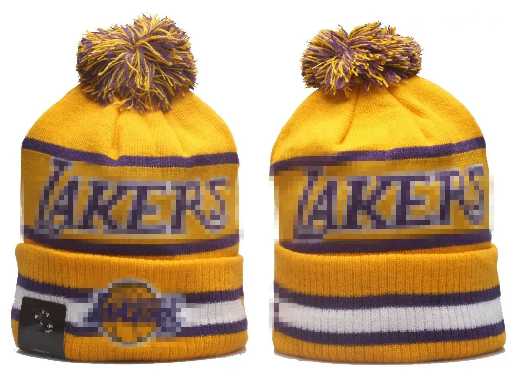 Luxury beanies Lakers Beanie Los Angeles LAL designer Winter men women Fashion design knit hats fall woolen cap letter jacquard unisex warm skull Sport Knit hat A11