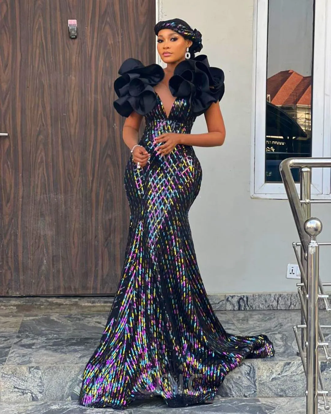 2023 Arabic Aso Ebi Black Mermaid Prom Dress Sequined Lace Sexy Evening Formal Party Second Reception Birthday Engagement Gowns Dresses Robe De Soiree