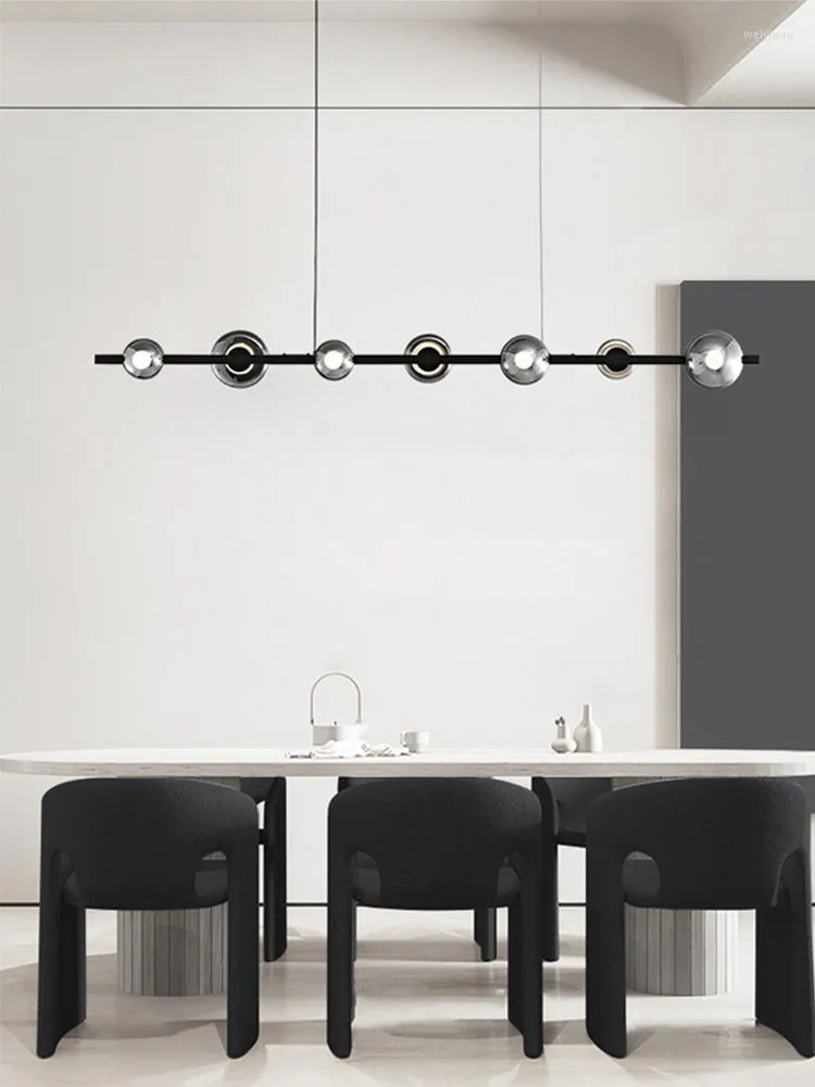 Lampy wiszące czarny bar stołowy Lampa stołowa Nordic Decor Decor żyrandole do jadalni Living Modern Light Optora Kitchen LED Kitchen
