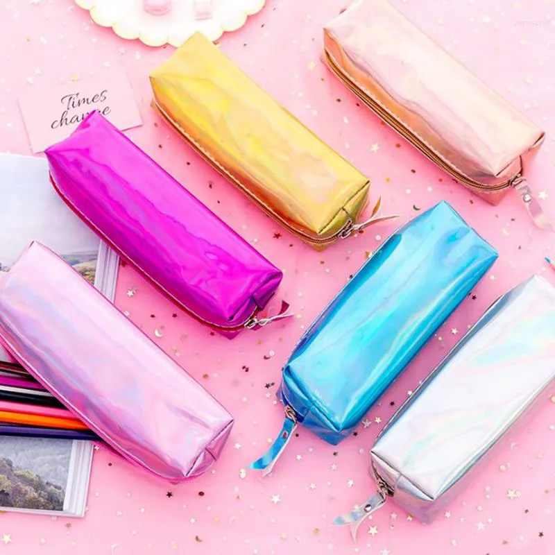 PCS Kawaii Pencil Case Prosta dziewczyna Big Zipper Estuches School Box Pencilase Bag Office Uczeń