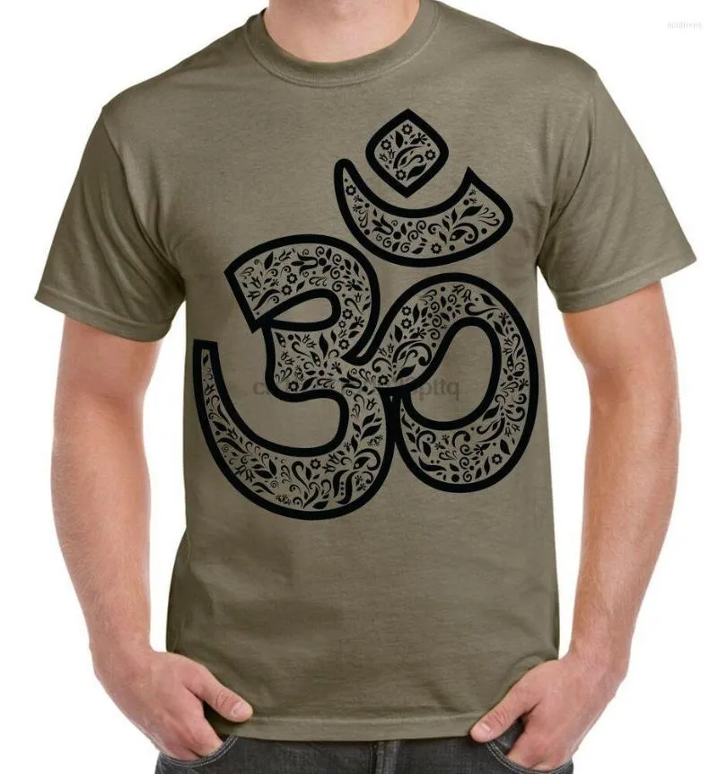 Men's T Shirts Om Symbol Large Print Mens T-Shirt - Hindu Yoga Meditation Festival