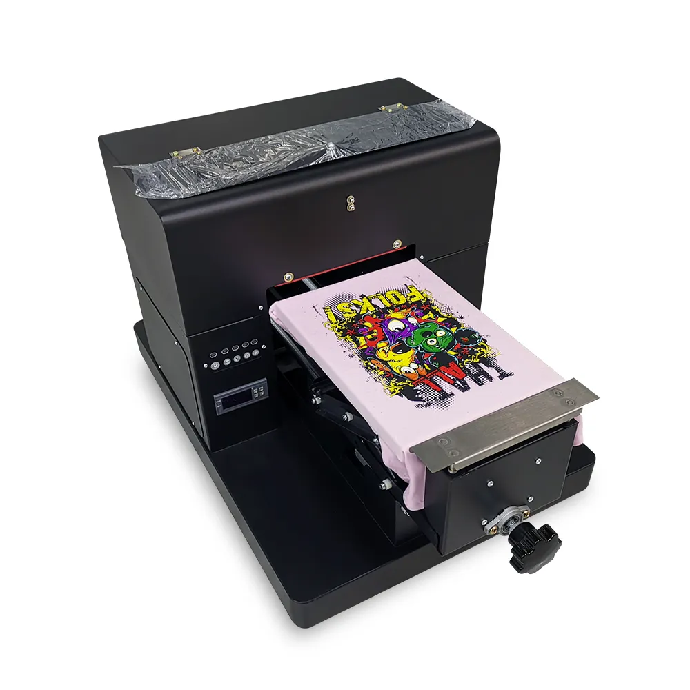 A4 Flatbed Printer DTG Printer Direkt till plagg T-shirt Tryckmaskin Flatbed Printer Direct Printile Textil Printer A4 DTG