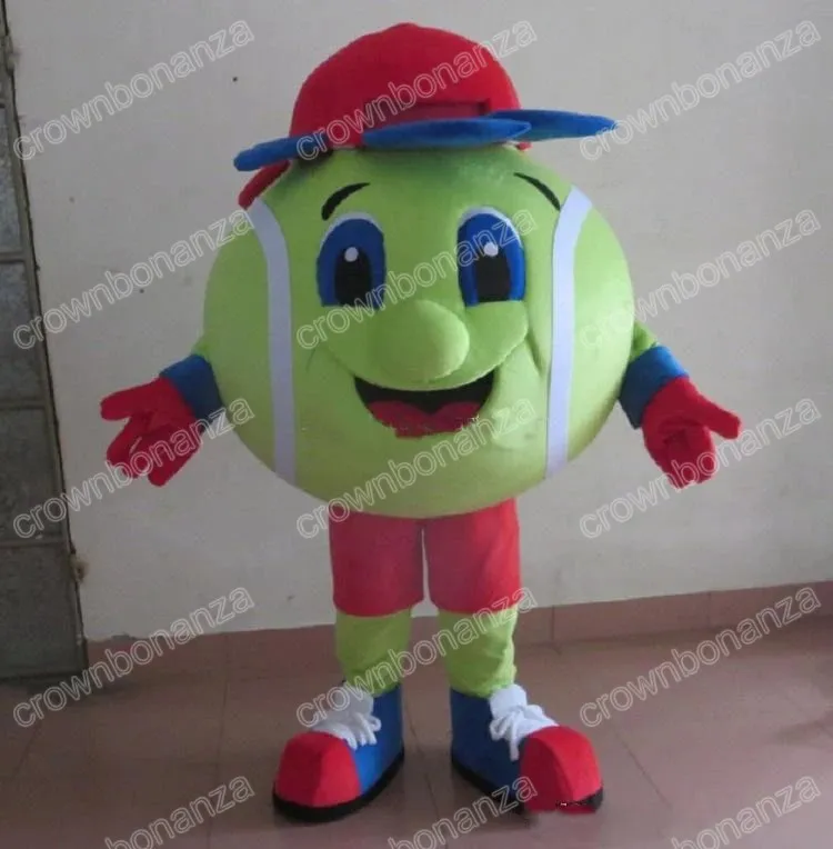 Tennis Ball Mascot Costumes Halloween Cartoon personnage de personnage Suite