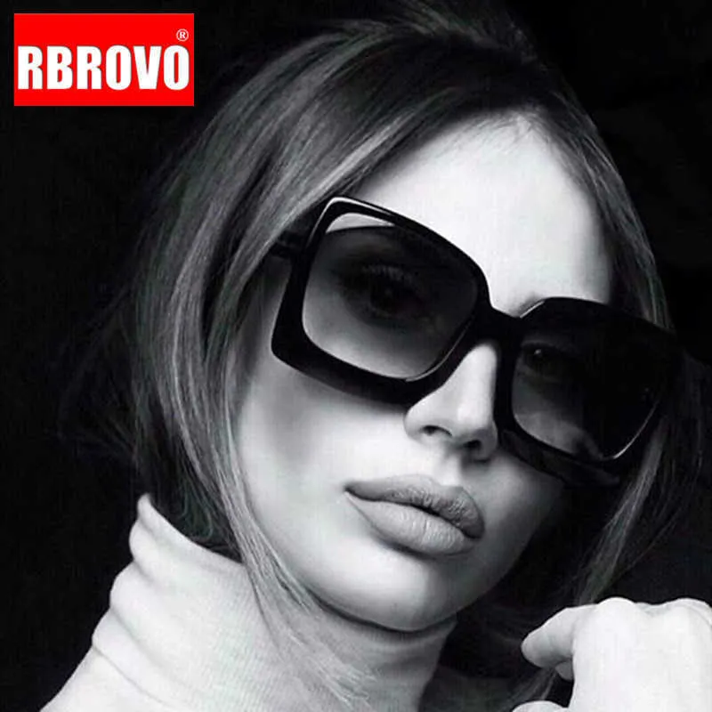 Zonnebrillen rbrovo 2023 oversized zonnebril dames vintage zonnebril voor vrouwen/mannen luxe zonnebrillen vrouwen spiegelen oculos de sol feminino p230406