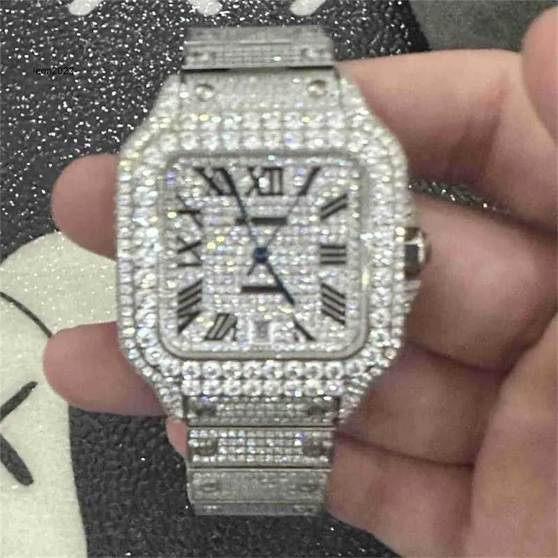 Luxe horloge Diamanten horloge heren 904L Fijne stalen band Saffierglas waterdicht en zweetbestendig diamant herenuurwerk ontwerper HCOR