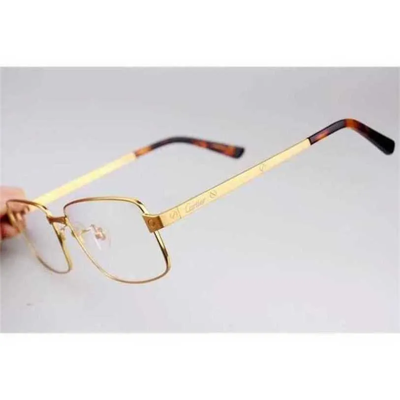 Modieuze luxe buitenzonnebrillen Trend Volledige bijziendheid CT0203 Ultra Light Pure Titanium Business Glazen Half frame 0041 kan worden uitgerust met Agingkajia