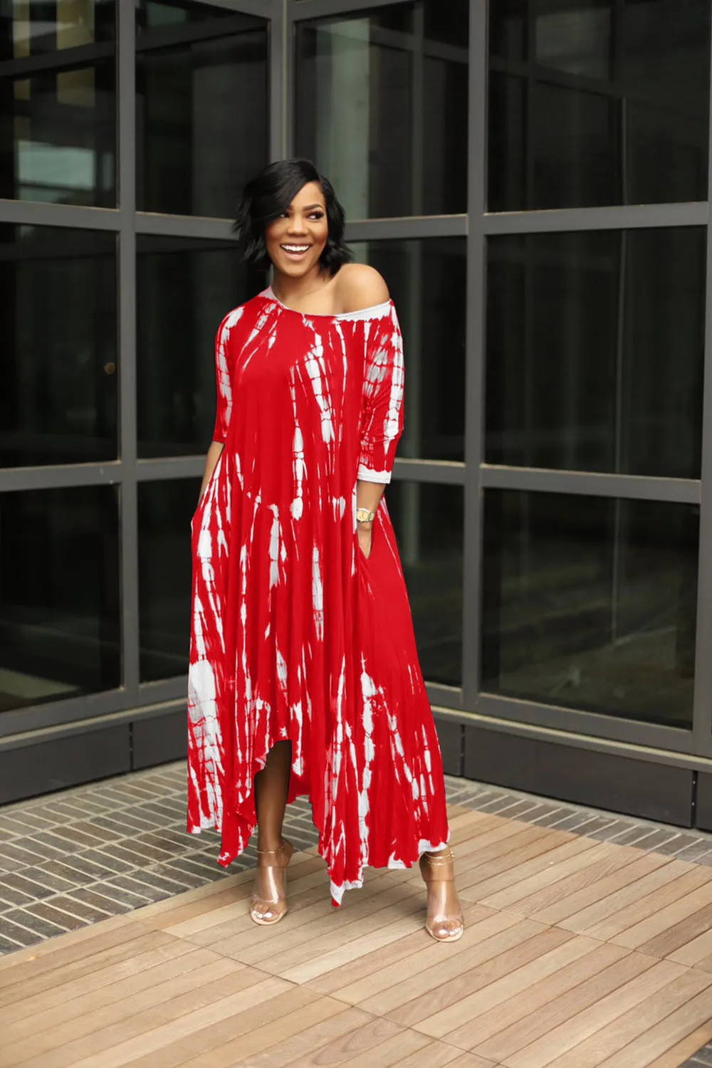 knee length dresses for ladies Silk Long Sleeve Wrap Dress