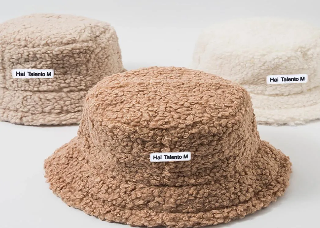 Lamm faux päls hink hatt vinter varm neddy sammet hattar för kvinnor dam förtjockar bob panama utomhus fiskare hatt caps3579847