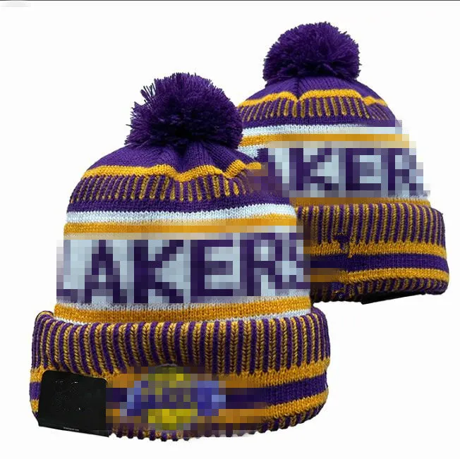 Berretti di lusso Lakers Beanie Los Angeles LAL designer Inverno uomo donna Fashion design cappelli lavorati a maglia autunno berretto di lana lettera jacquard unisex caldo teschio Sport Cappello lavorato a maglia A23