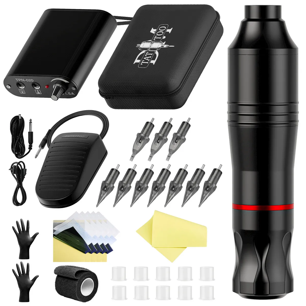 タトゥーマシン　tattoo pen ミニタトゥーマシン プロフェッショナルロータリータトゥーペンキット