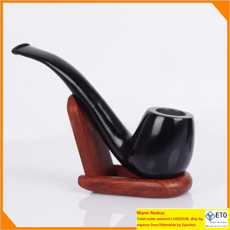 508 Ebony Wood Pipes Bent Type Bucket Handle Hand Tobacco Smoking For Smoking Accessories Tobacco Tool 50pcs