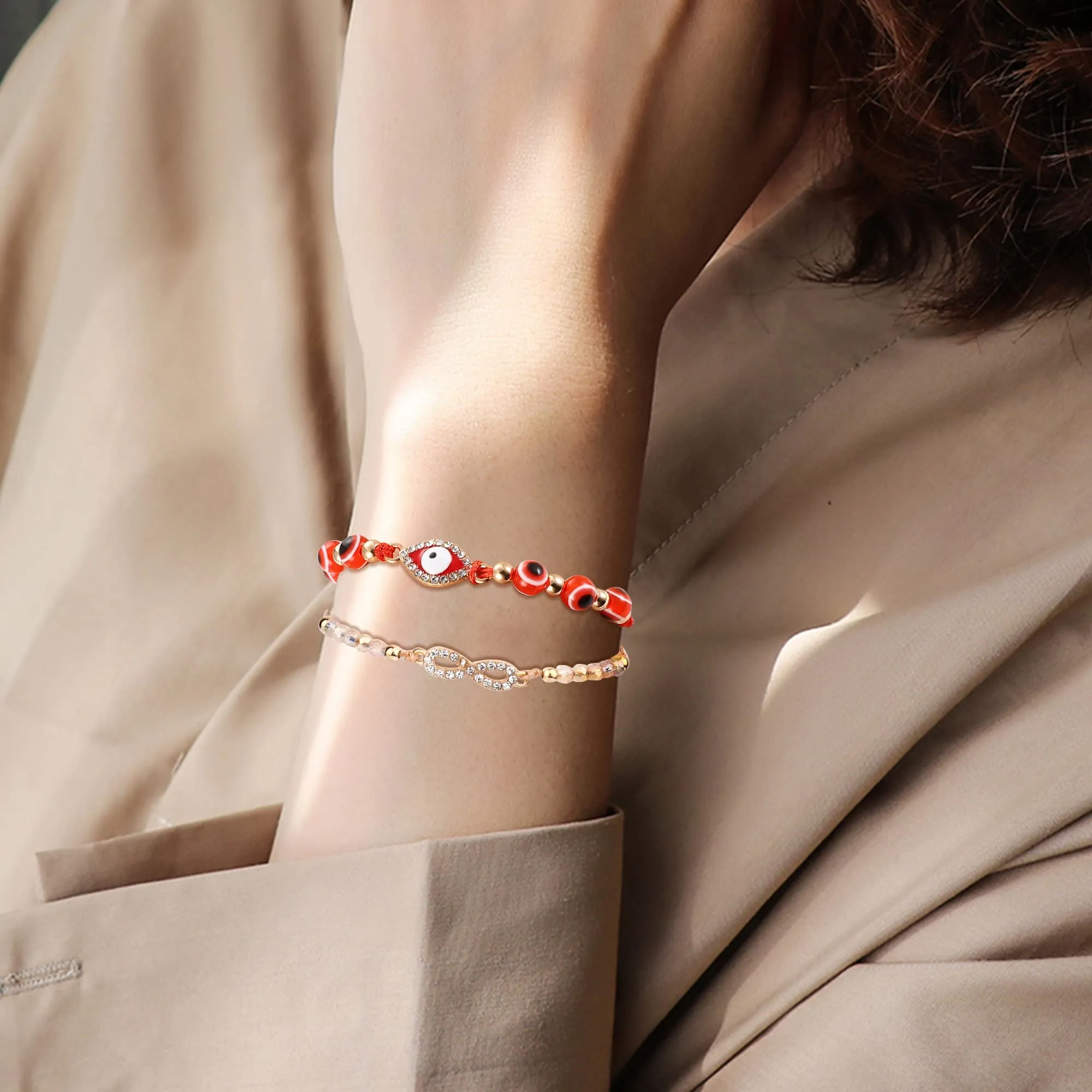 Evil Eye Bracelets for Women: Adjustable