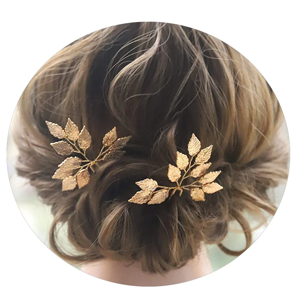 Clip Per Capelli Con Foglie, Fiori E Cristalli – Accessorio Sposa Matrimonio