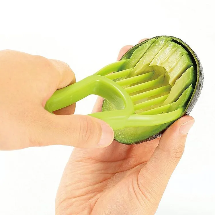 Trancheuse d'avocat multifonctionnelle, fosse à éplucher les Kiwis, couteau à éplucher les fruits, séparateur de pulpe, couteau en plastique, outils de coupe de cuisine, accessoires de cuisine