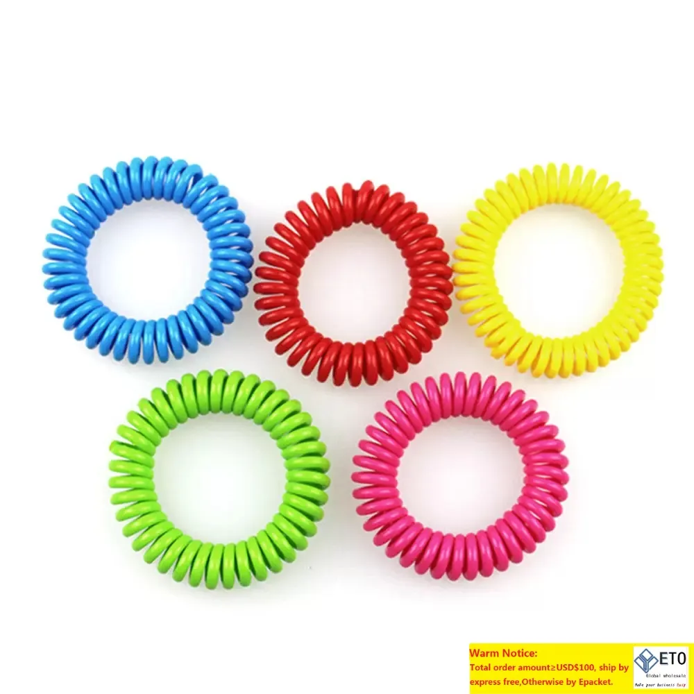 Nouveau bracelet anti-moustique anti-insectes antiparasitaire repousser le bracelet anti-insectes Mozzie garder les insectes à l'écart pour les enfants adultes mélanger les couleurs en gros