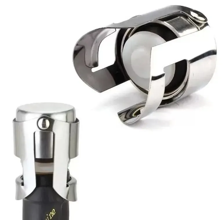Portable Stainless Steel Wine stopper Vacuum Sealed Wine Champagne Bottle Stopper Cap