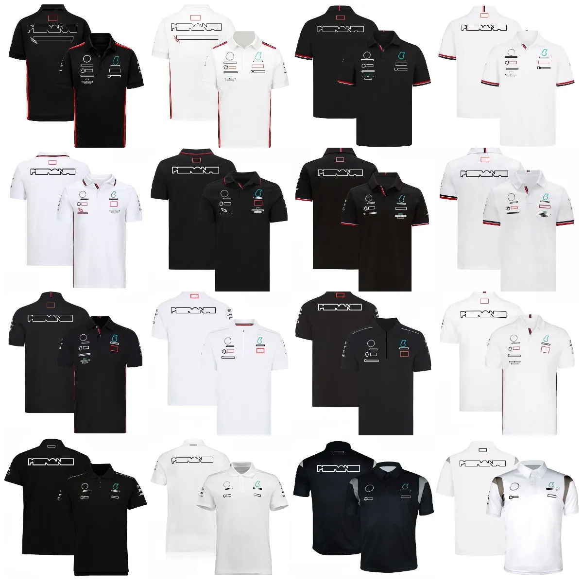 2023 F1 Racing Men's kortärmade polo-skjorta Formula One Officiellt team Uniform Senaste bästsäljande bilfans-skjorta i storlek.