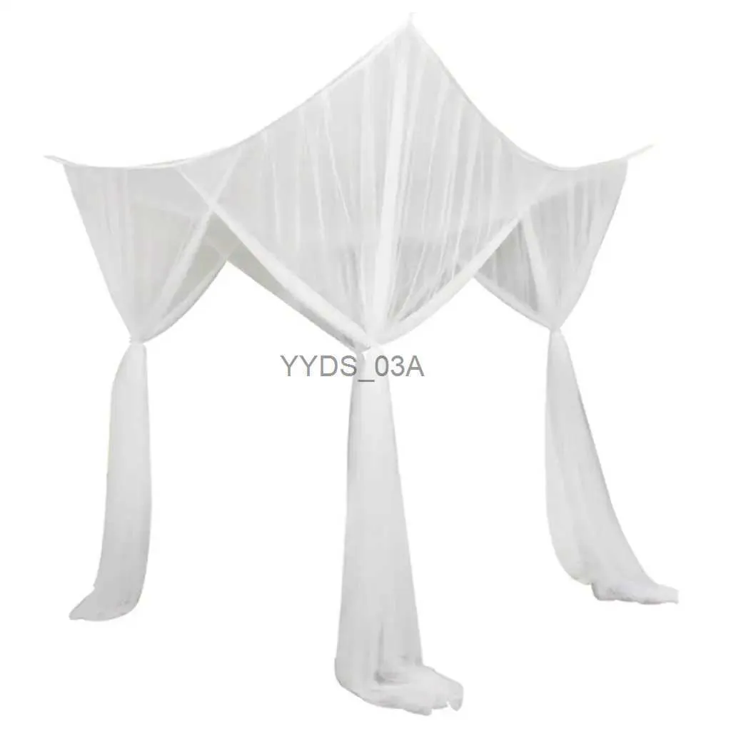 Mosquito Net 4 Elegant Net Curtain Bed Canopy for Single Twin Beds YQ231106