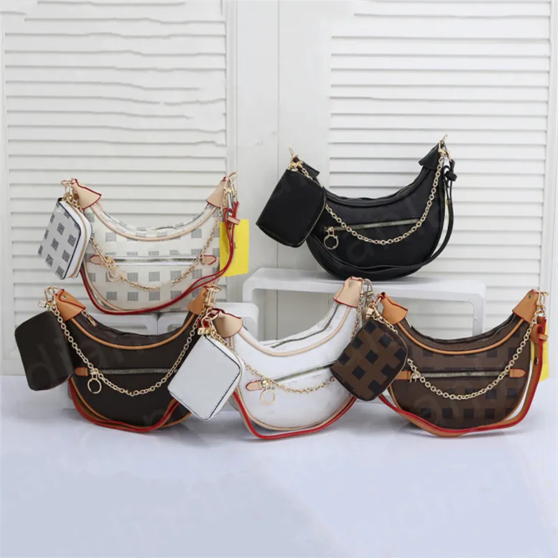 Lyxiga axelväska designers handväskor pursar väska brunt blomma kvinnor tote märke bokstav läder väskor crossbody väska rutig 2-stycken set