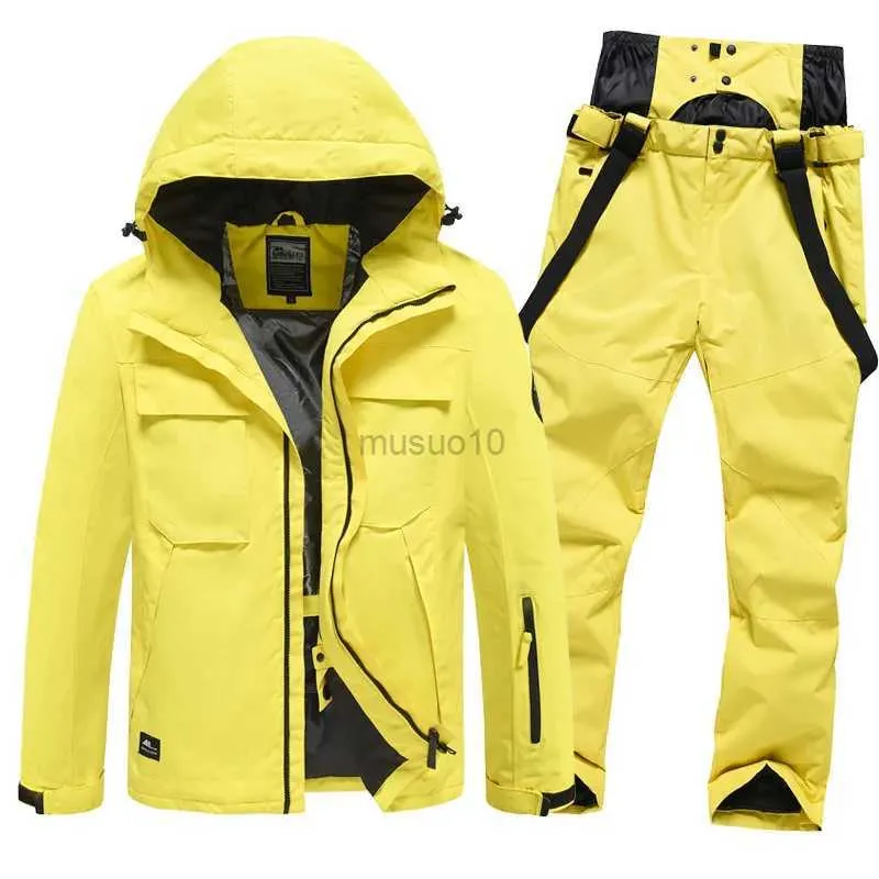 Other Sporting Goods 2023 New Ski Suit Set Women Man Winter Women Jackets and Pants Warm Waterproof Women Jackets Pants Outdoor Ski Bike Camping HKD231106