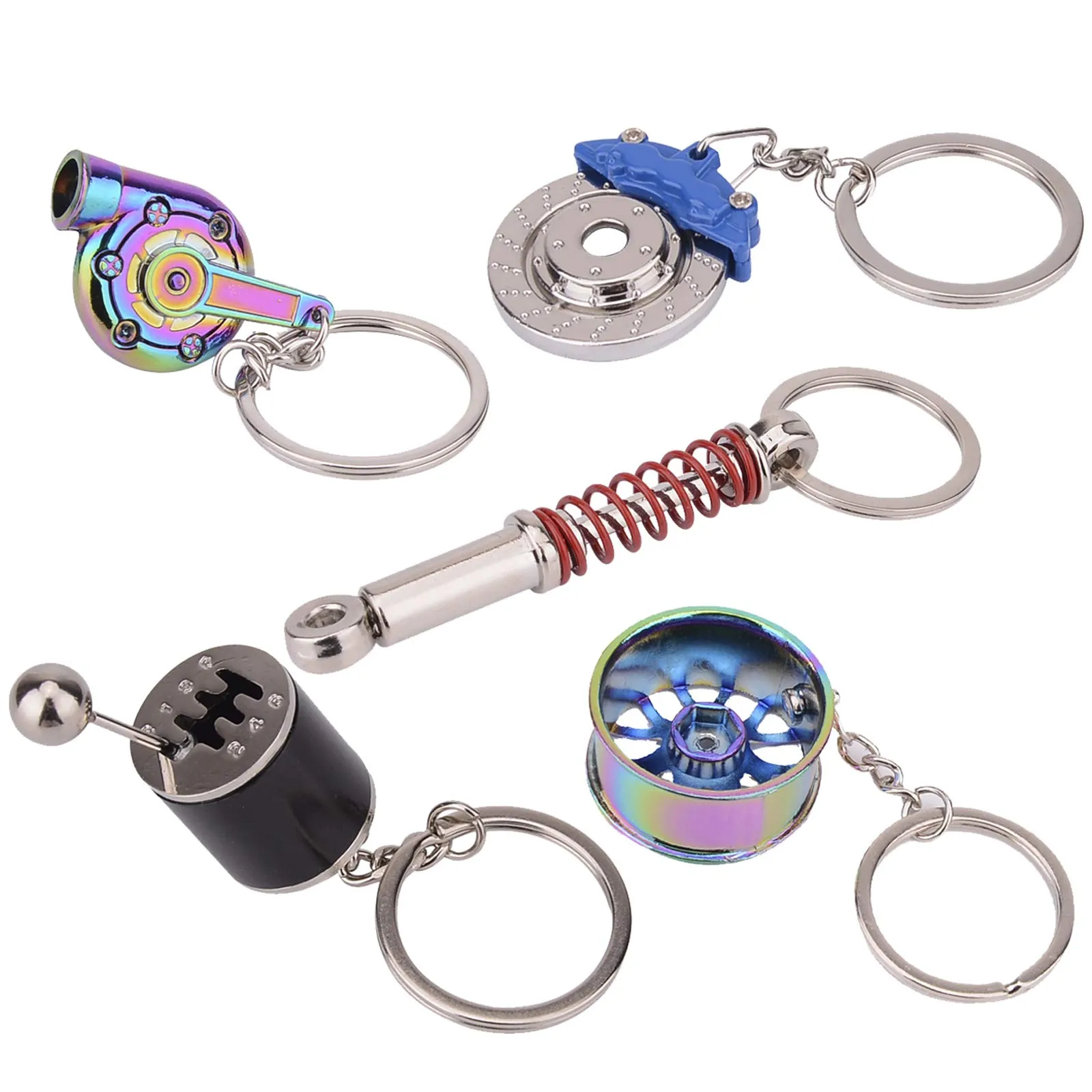 Nyckelringar L 3PC Gift Set Spinning Turbo Keychain Rotor Chain Micro Wrench Drop Delivery AM7IP