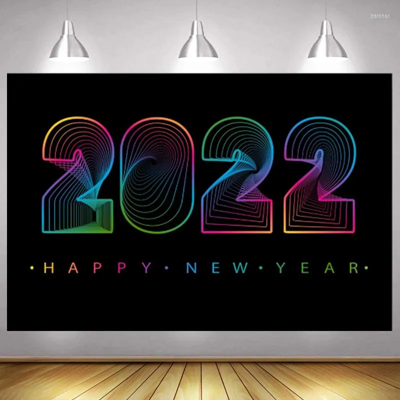 Party Dekoration Frohe Weihnachten 2023 Happy Year Hintergrund Coole Fluoreszenz Pographie Hintergrund Wand Po Shoot Banner