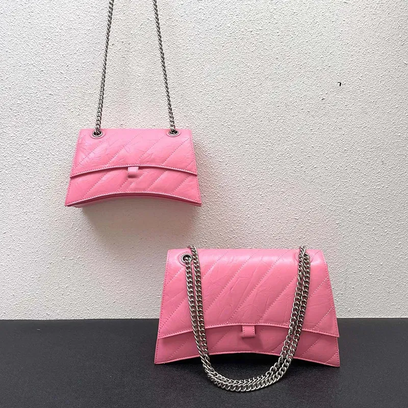 2023 Gerçekten 7A Ayna Kalite ezme Zinciri Torbaları Tasarımcı Moda Kadın Lady Çanta Kayışları Omuz Crossbody Tote Canse Orijinal Deri Cüzdan Büyük Boyut