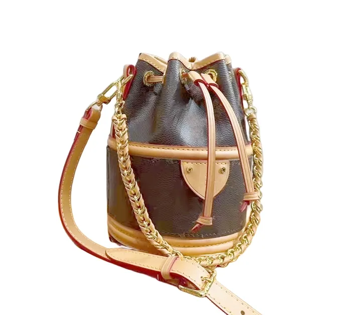 Stylish Genuine Leather Bucket Bags Women Mens Designer Underarm Bags Luxury Handbags Crossbody Bags Clutch Bags Chain Shoulder Bags20CM