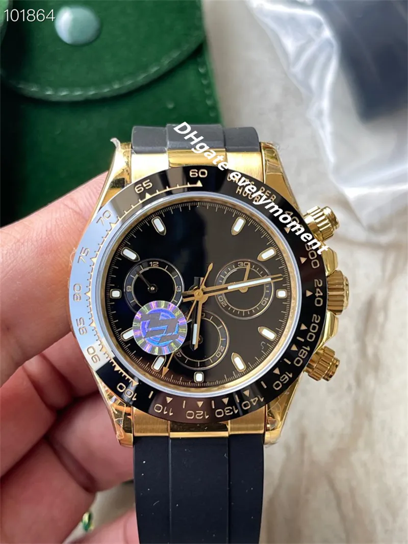 ZZ Factory Ceramic Watch 116508 116518 40mm Automatic Mechanical ETA7750 Movement Timer Men's Watches 904L Sapphire Glow Stainless Steel Waterproof Wristwatch