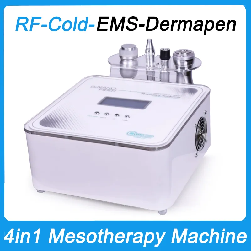 RF Lifting Cryo Cooling Therapy EMS Micro Current Bio Anti Aging Dermapen Micro Needling System Facial Care Skin Rejuvenation 4in1 Mesotherapy Beauty Machine