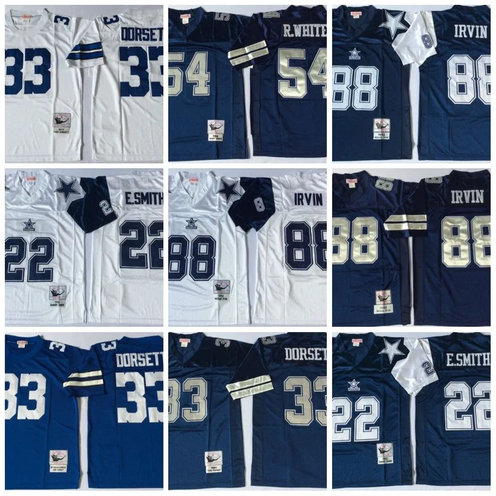 Ncaa 75. Vintage-Fußballtrikots Troy Aikman 21 Deion Sanders 22 Emmitt Smith Tony Dorsett Randy White Michael Irvin Jersey College