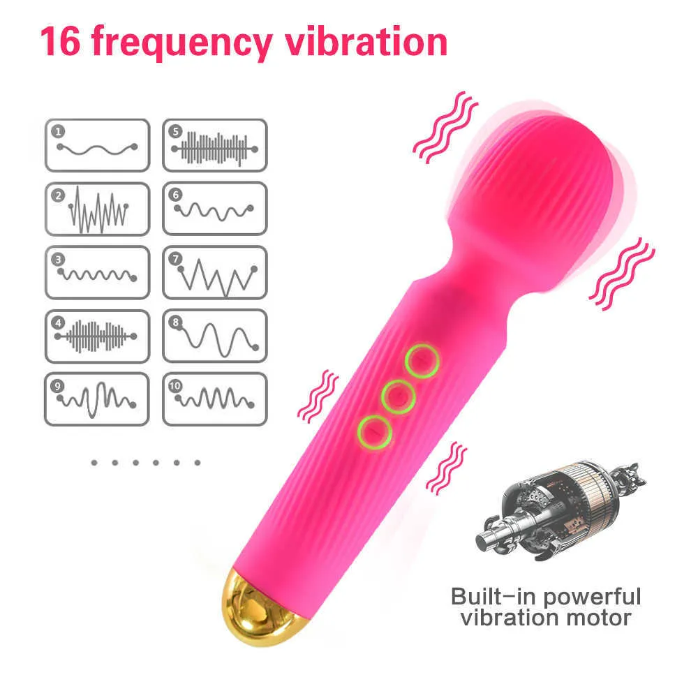 New Magic Wand Clit Clitoral Stimulator Toys Couple Vibrator Sex Tools Multi Frequency Female_voghion.com