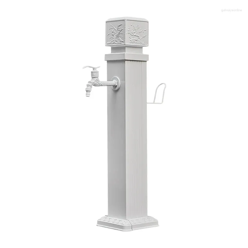 Kitchen Faucets White Outdoor Courtyard Column Faucet Garden Watering Spray Gun Water Outlet Villa