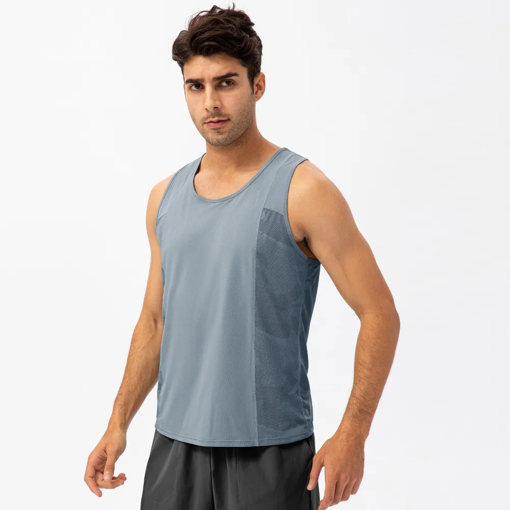 Sports Sports sem mangas camiseta homens designer rápido seco