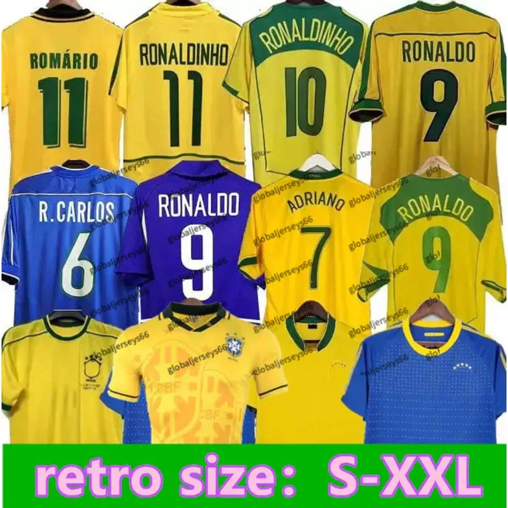 1998 Brasil Soccer Jerseys 2002 Retro Shirts Carlos Romario Ronaldinho 2004 Camisa De Futebol 1994 Brazils 2006 1982 Rivaldo Adriano _Jersey