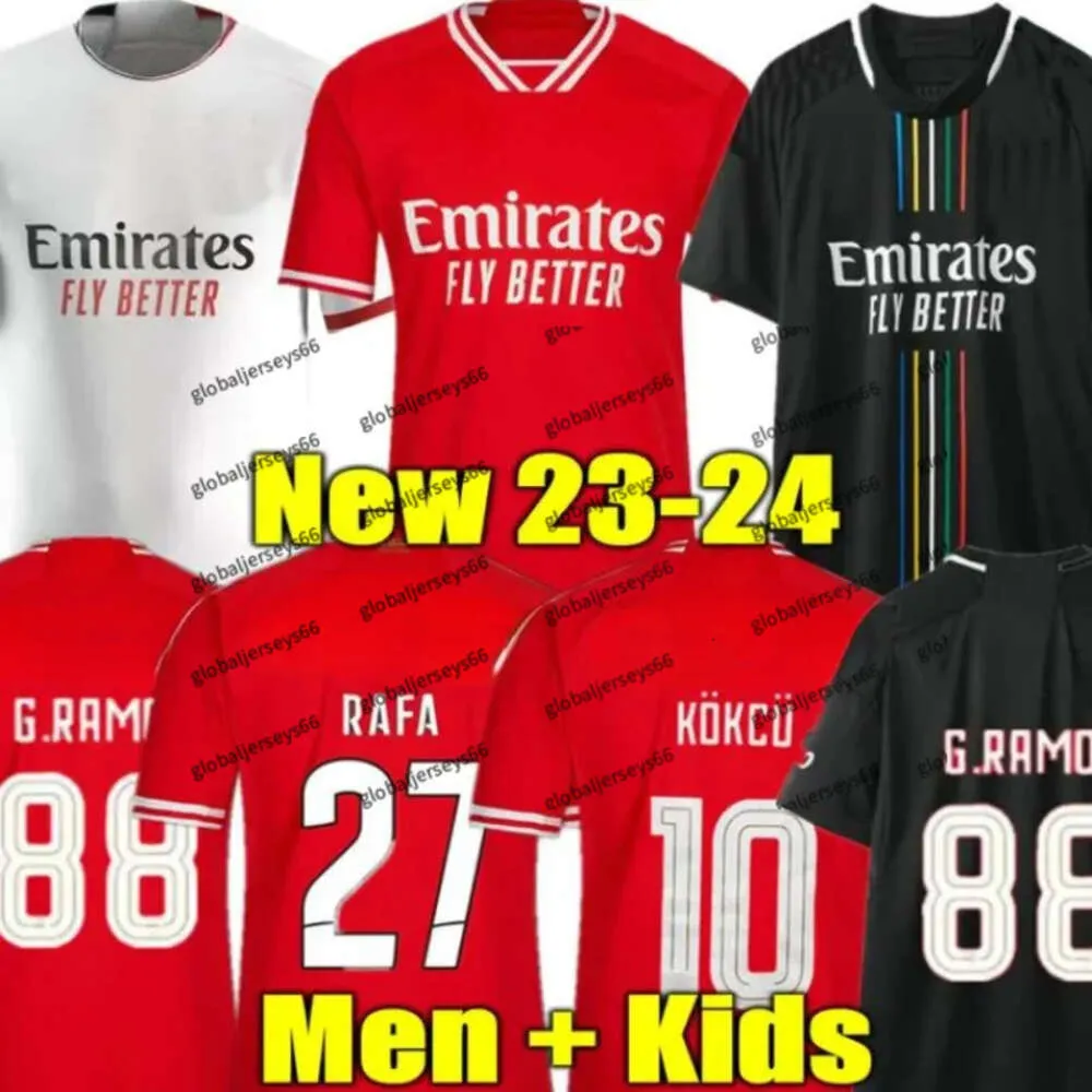 23 24 DI MARIA Maglia da calcio Benficas Maglia da calcio 2023 2024 CHAMPIONS Home Camisa Player Version G.Ramos NERES AURSNES RAFA MUSA _Jersey