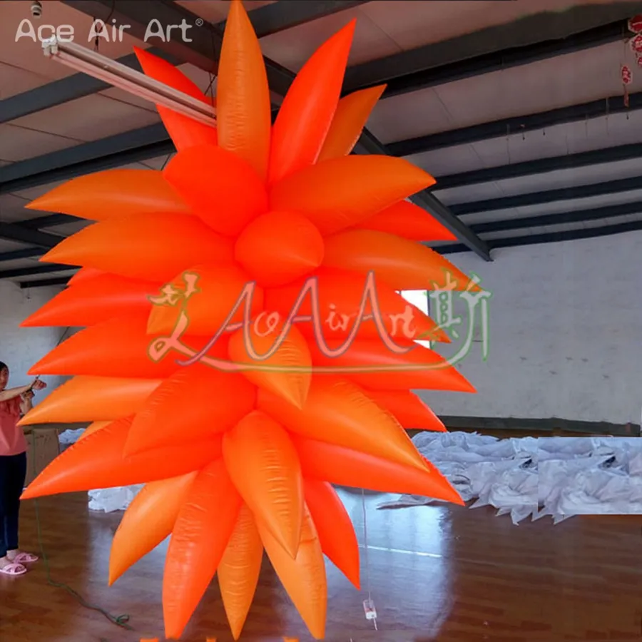 Inflatable Orange Pepper Tree Hanging Model High Quality Portable Large Continuous Air Blowing Dense Depper Inflatable Model