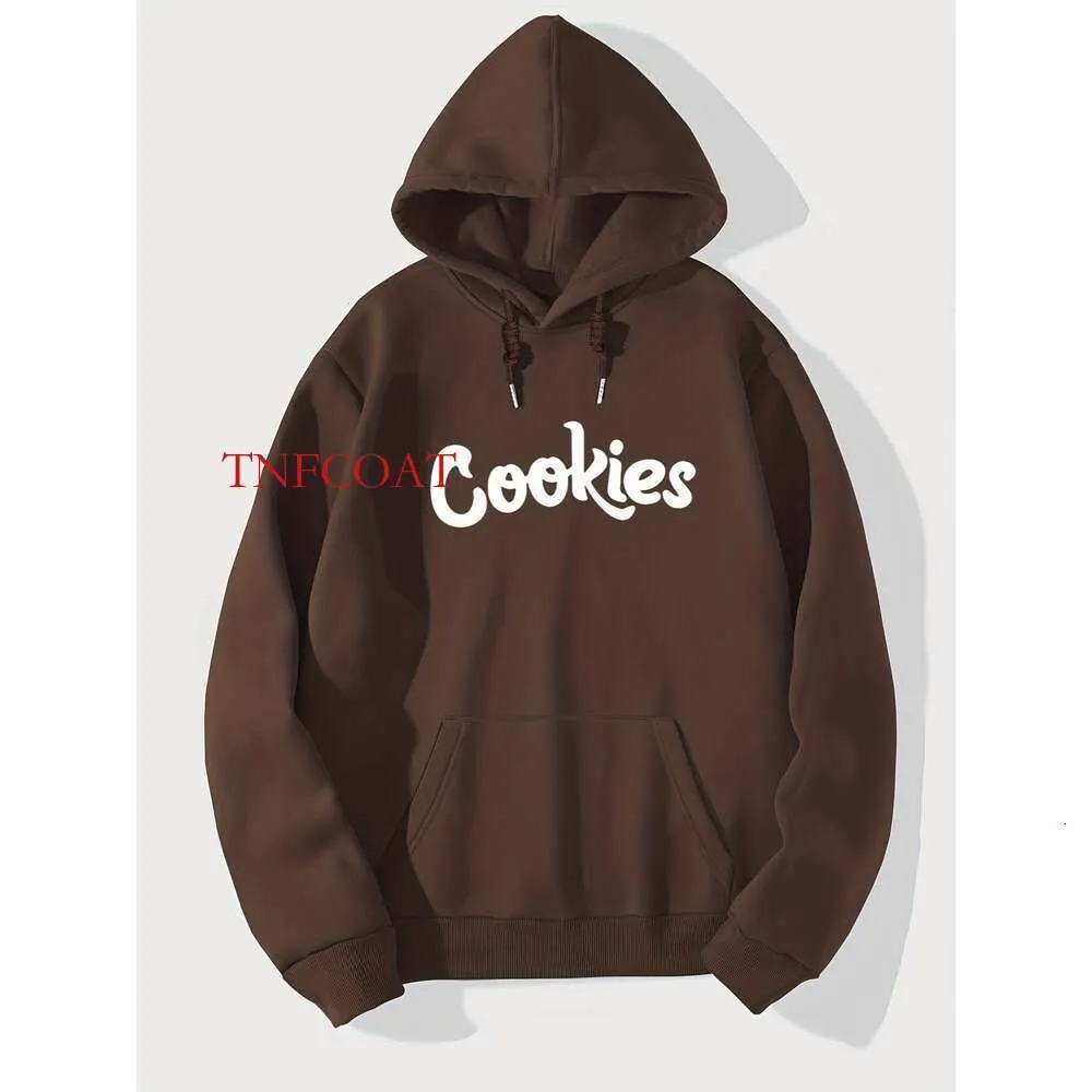 "Cookies" dragsko hoodie med känguruficka, mäns avslappnade fasta färg något stretch huva tröja för Spring Fall Jacketstop