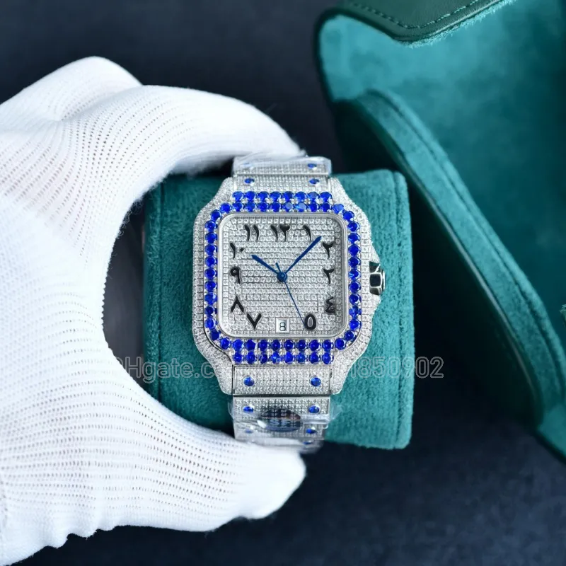 Luxury Watch Men Watches Moissanite Mosang Stone Diamonds Watch for Man Montre de Luxe Wristwatch Mechanical Automatic 904l 40mm 8215 Movement Luminous Waterproof