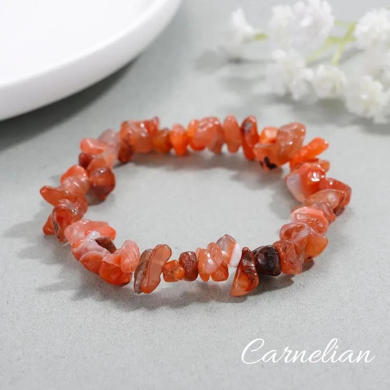 Charm Bracelets DasCus Carnelian Chip Crystal Bracelet For Women Wedding Accessories Items Year Gifts