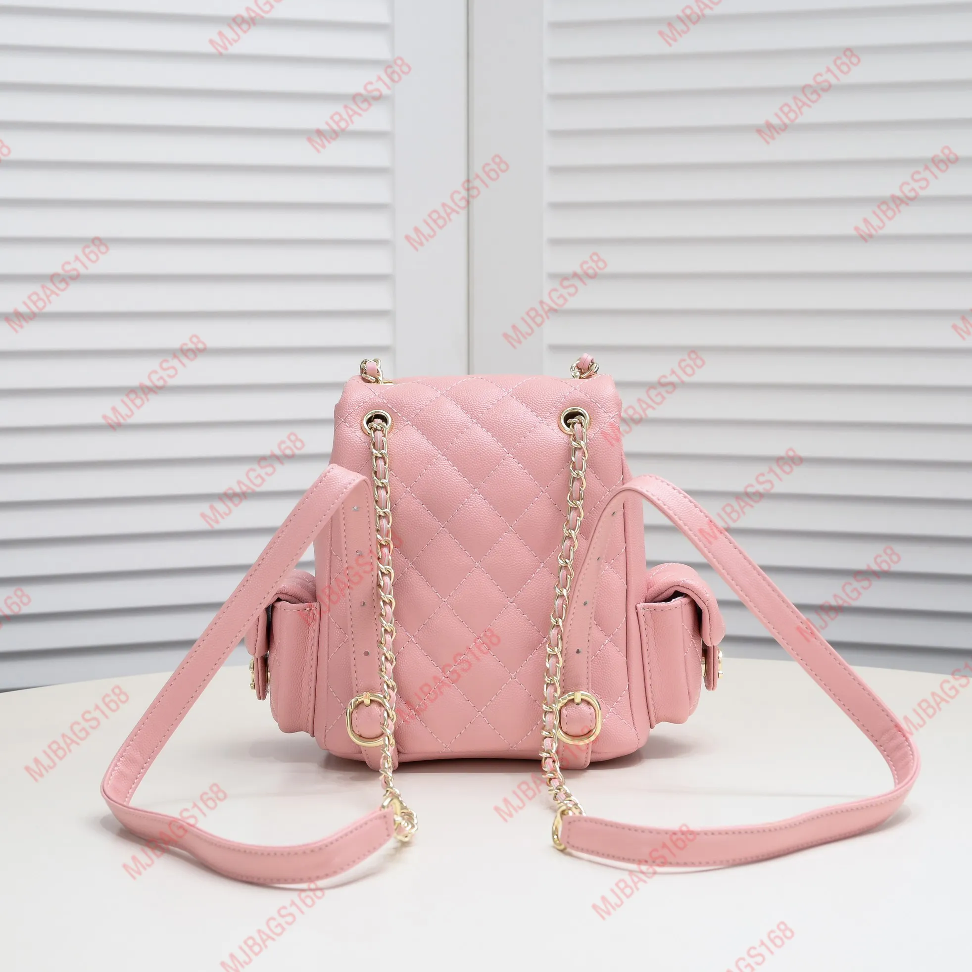 Vintage Real Soft 100% Pink Genuine Leather Women Backpack purse Coach Pebbled Leather Pink Backpack – Style 78624 – Gold  main image 3