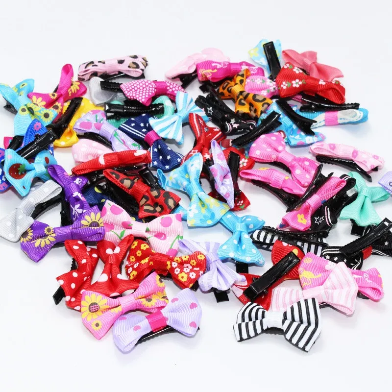 Dog Hair Bow Clips Puppy Hairpin Pet Cat Holiday Handmade Pet Hair Accessories grooming Supplies