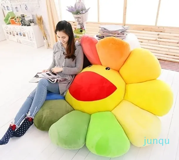 Super Big Plush Sun Flowers Pillow Soft Toy fylld Toy Plush Mats Meditation