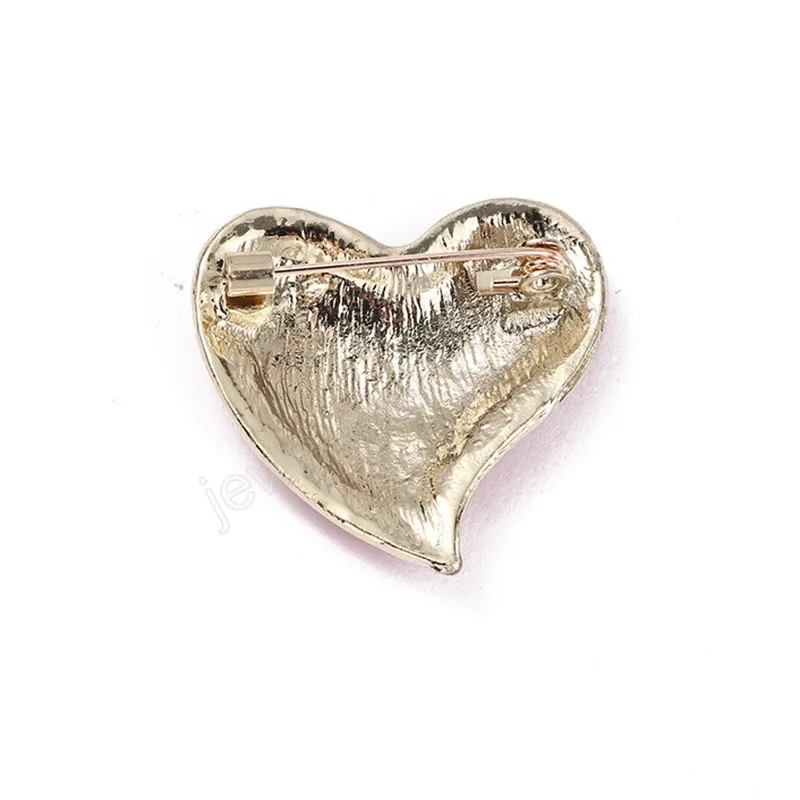 Brillant Strass Coeur Broches Pour Femmes Hommes Amour Saint Valentin Fête Bureau Broche Pin Vêtements Clips Cadeaux